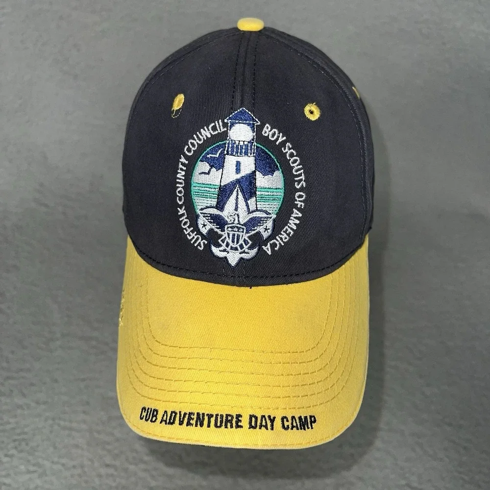 Cub Scouts Suffolk County NY Hat Cap Strap Back Blue Yellow OSFA Boy Scouts